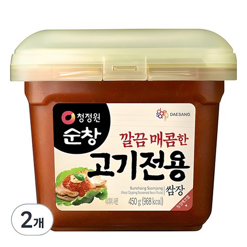 쌈장 - 청정원순창 깔끔 매콤한 고기전용 쌈장, 450g, 2개