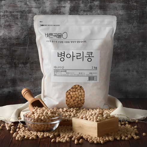병아리콩 - 바른곡물 병아리콩, 2kg, 1개