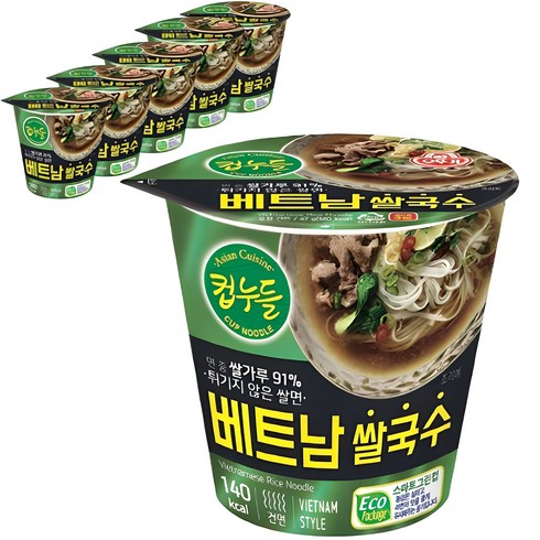 베트남쌀국수컵라면 - 오뚜기 컵누들 베트남 쌀국수, 47g, 6개