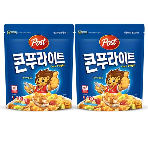 콘푸라이트 - 포스트 콘푸라이트 시리얼, 1.1kg, 2개