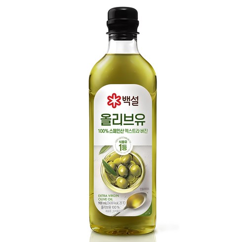 cj올리브유 - 백설 압착올리브유, 900ml, 1개