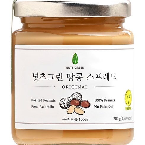 올드파머스땅콩버터 - 넛츠그린 땅콩 스프레드, 200g, 1개