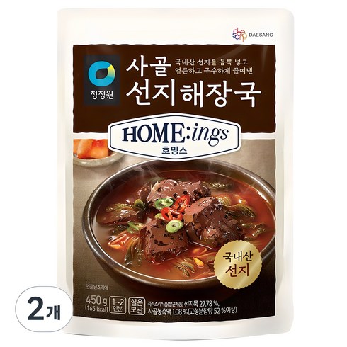 선지 - 호밍스 사골선지해장국, 450g, 2개