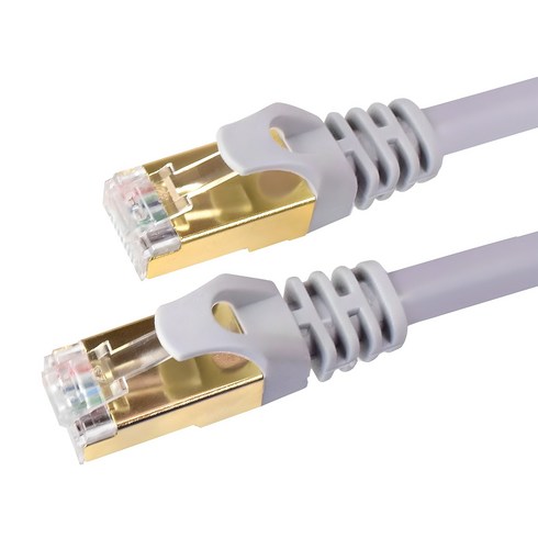 랜선케이블 - 홈플래닛 게이밍용 UTP 고속 CAT.7 10Gbps 인터넷 랜케이블, 5m, 그레이, 1개