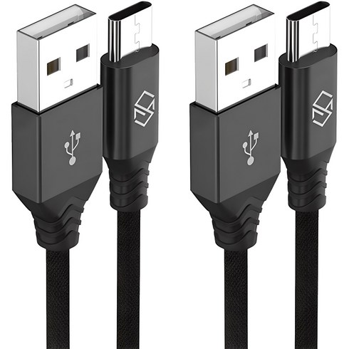 c타입케이블 - 신지모루 USB-C 타입 더치 패브릭 케이블, 1m, 블랙, 2개입