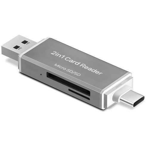 메모리카드리더기 - 홈플래닛 C타입 USB 3.0 멀티 카드리더기 MSD/SD, RD-AC01, 그레이, 1개