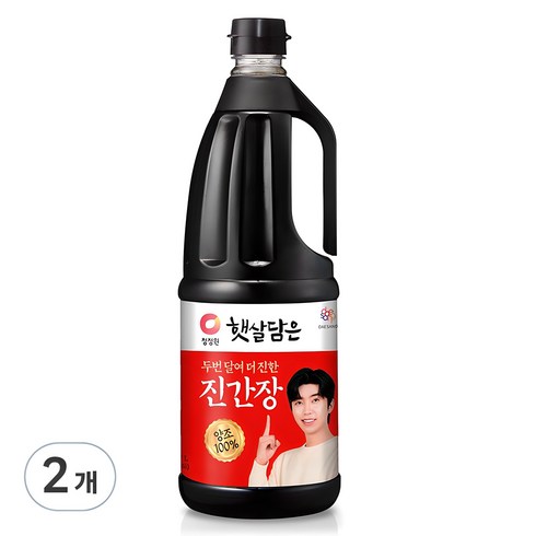 청정원진간장 - 햇살담은 두번 달여 더 진한 진간장, 1.7L, 2개