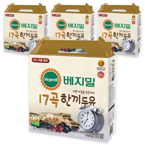 베지밀 - 베지밀 17곡 한끼두유, 190ml, 64개