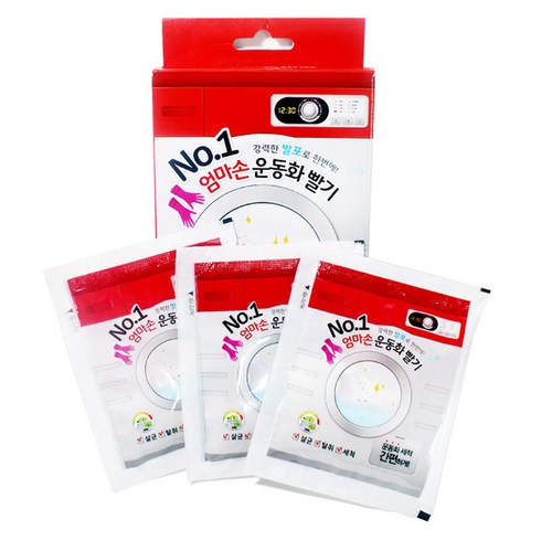 그린코스 엄마손 운동화빨기 세제 3개입, 1박스, 25g, 1개