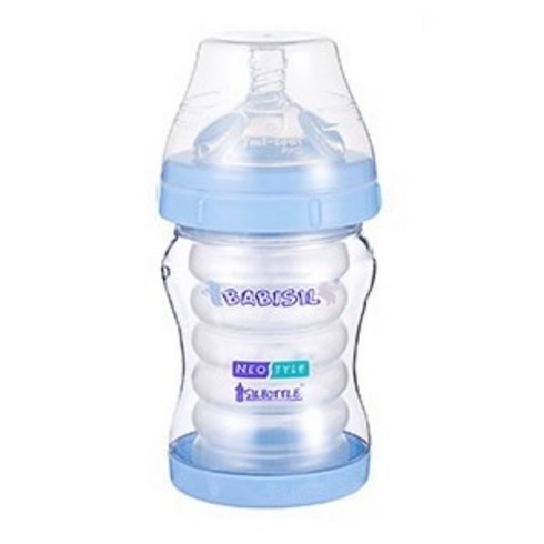 바비실 실보틀 네오 젖병 젖꼭지, 블루, 0~4개월, 170ml, 170ml, 1개