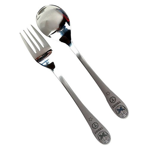 또봇 스텐스푼포크세트 TB4058, 2종 (포크 (17cm), 숟가락 (16.5cm))