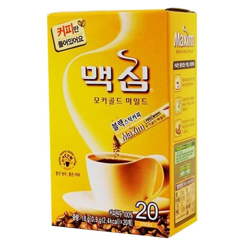 맥심 모카골드 마일드 블랙스틱커피, 0.9g, 20개, 20개입