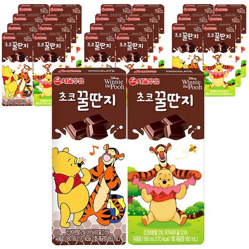 서울우유 초코꿀딴지 180ml, 24팩