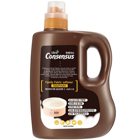 컨센서스 농축유연제 베이비파우더향, 3.3L, 1개