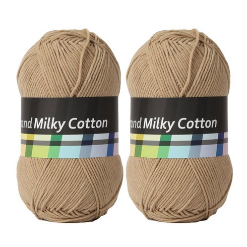 밀키코튼 뜨개실 2Ea, 18번 (베이지), 1개