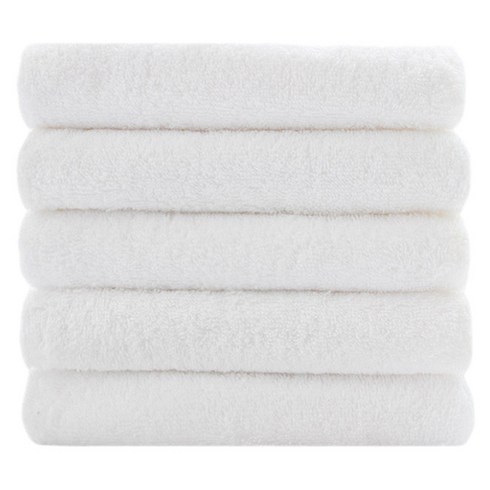 송월타올2900원 - 송월타월 호텔용 무지 수건 120g, 흰색, 5개