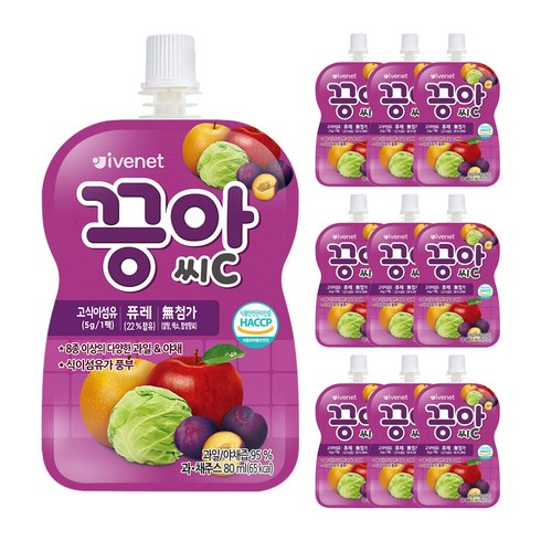 아이배냇 끙아 과일야채주스 80ml, 푸룬, 10개입