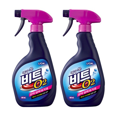 얼룩제거제 - 비트 O2 강력 얼룩제거제, 2개, 500ml