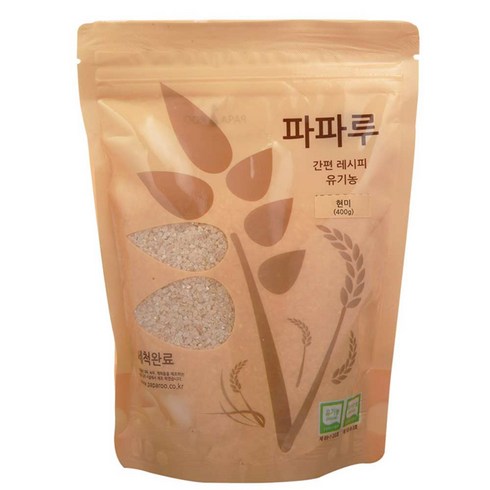 파파루 간편레시피 유기농쌀 현미 중간입자 400g, 1개