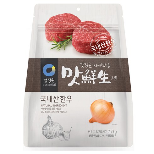 산들애 - 청정원 맛선생 국내산한우, 250g, 1개