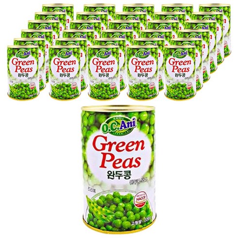 오씨아니 완두콩 원터치 통조림, 400g, 36개입