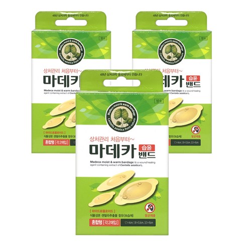 동국제약 마데카 습윤 밴드 6p세트 혼합형, 3개