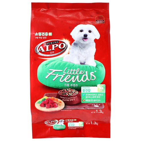알포 리틀프렌즈 소형견용 기능성 사료, 장건강/유산균, 1.3kg, 1개