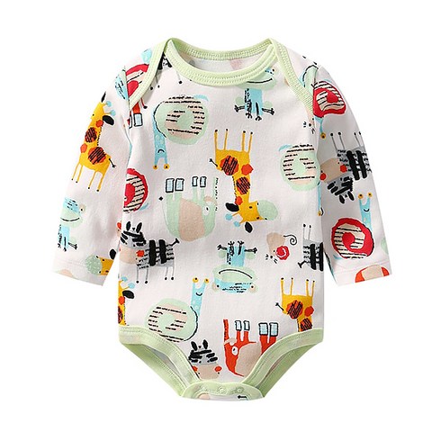 맘스케어 신생아용 파스텔 패턴나염 긴팔 수트 G003BCBA015