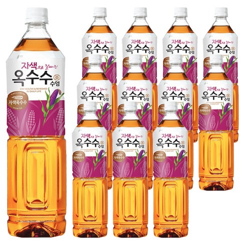 웅진 자색으로 잘빠진 옥수수수염차, 12개, 1.5L