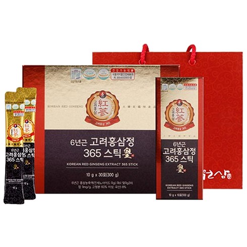 6년근 고려홍삼정 365 스틱 황, 300g, 1세트