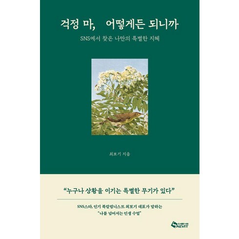 걱정이많아서걱정인당신에게 - 걱정 마 어떻게든 되니까:SNS에서 찾은 나만의 특별한 지혜, 새빛북스, 최보기