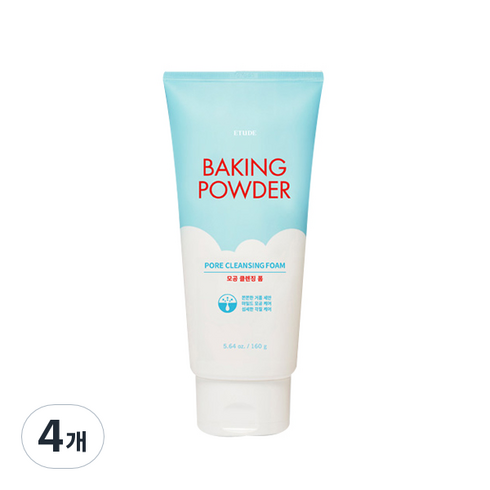 에뛰드 베이킹 파우더 모공 클렌징 폼, 160ml, 4개