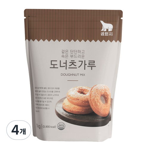 곰표 도너츠가루, 1kg, 4개