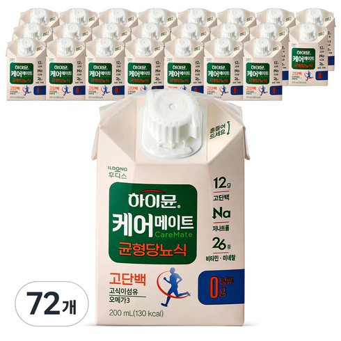 일동후디스 하이뮨 케어메이트 균형당뇨식, 200ml, 72개