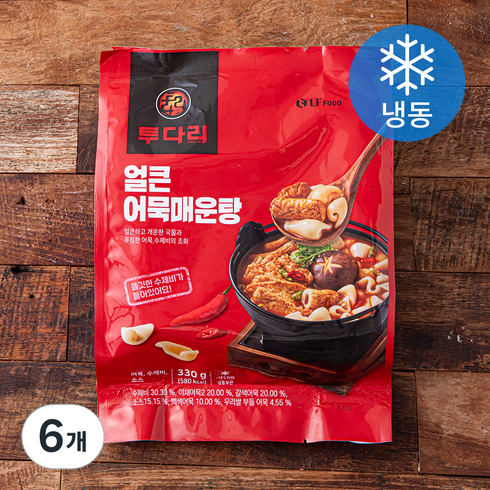 투다리 얼큰 어묵매운탕 (냉동), 330g, 6개