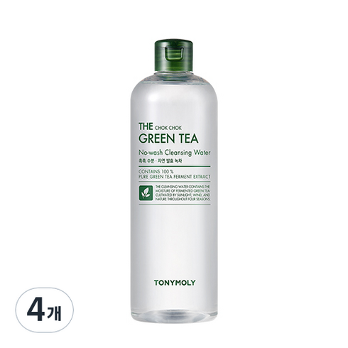 토니모리 더촉촉 그린티 클렌징워터, 500ml, 4개