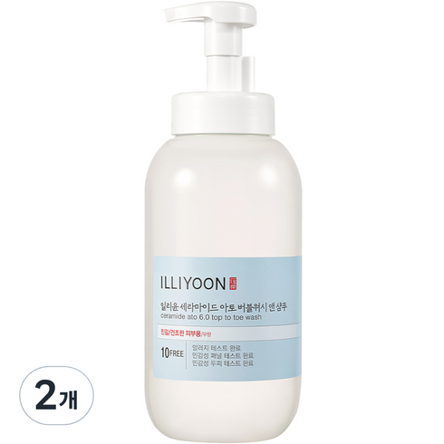 일리윤 세라마이드 아토 버블워시 앤 샴푸, 900ml, 2개