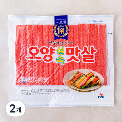 맛살 - 사조오양 오양실속맛살, 1000g, 2개