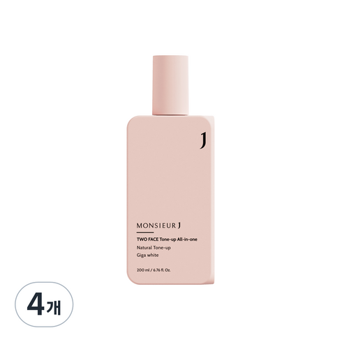 무슈제이 투 페이스 톤업 남성 올인원, 4개, 200ml