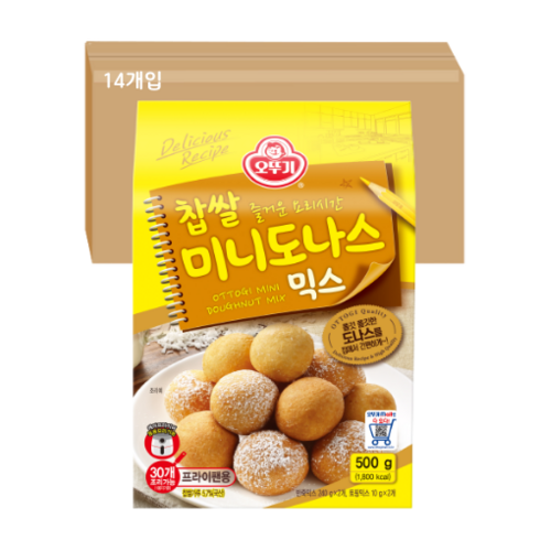 오뚜기 찹쌀 미니도나스 믹스, 500g, 14개