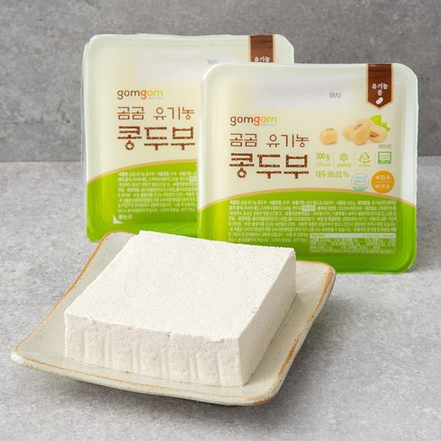 곰곰 유기농 콩두부, 300g, 2개