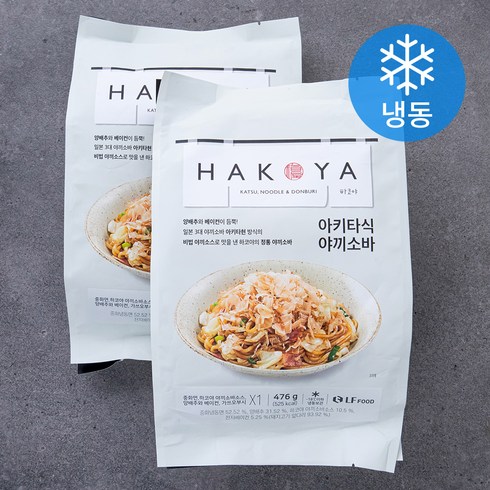 야끼소바 - 하코야 아키타식 야끼소바 하코야 (냉동), 476g, 2개