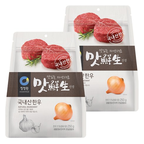 산들애 - 청정원 맛선생 국내산한우, 250g, 2개