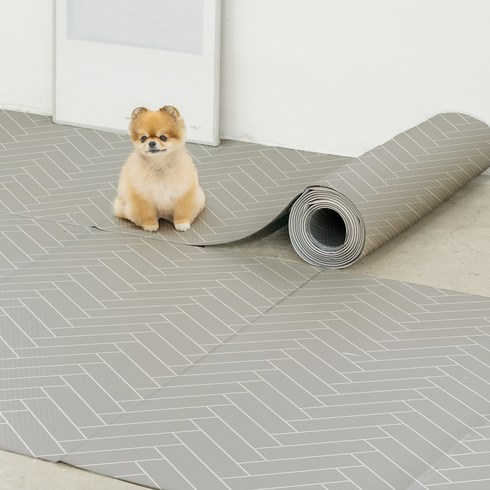 디팡 펫플레이 강아지매트 폴딩타입 140폭, 뉴헤링본 그레이, 1개