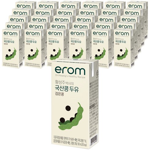 황성주박사의 국산콩두유 Plus 5박스 - 이롬 황성주 박사의 국산콩 두유 검은콩, 190ml, 32개