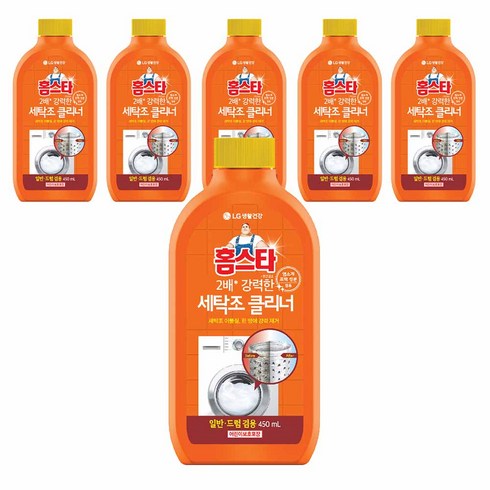 lg통돌이세탁기청소 - 홈스타 퍼펙트 세탁조 클리너, 450ml, 6개