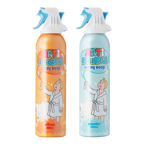 따블리에 아티버블 스프레이 솝 목욕 거품놀이 2종 세트, 시트러스, 파우더, 1개