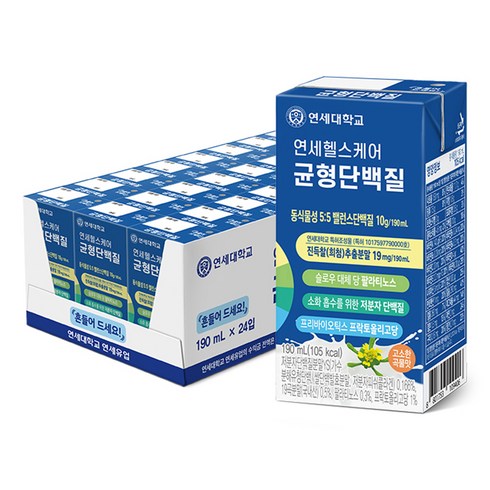 연세우유 연세헬스케어 균형 단백질, 190ml, 24개