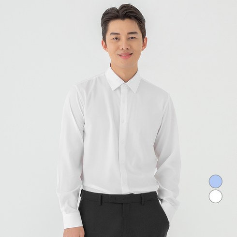 남자셔츠 - 캐럿 남성용 구김 없는 스판 정장 슬림핏 와이셔츠
