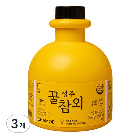 청참외 - 스위트컵 성주 꿀참외, 1.2kg, 3개